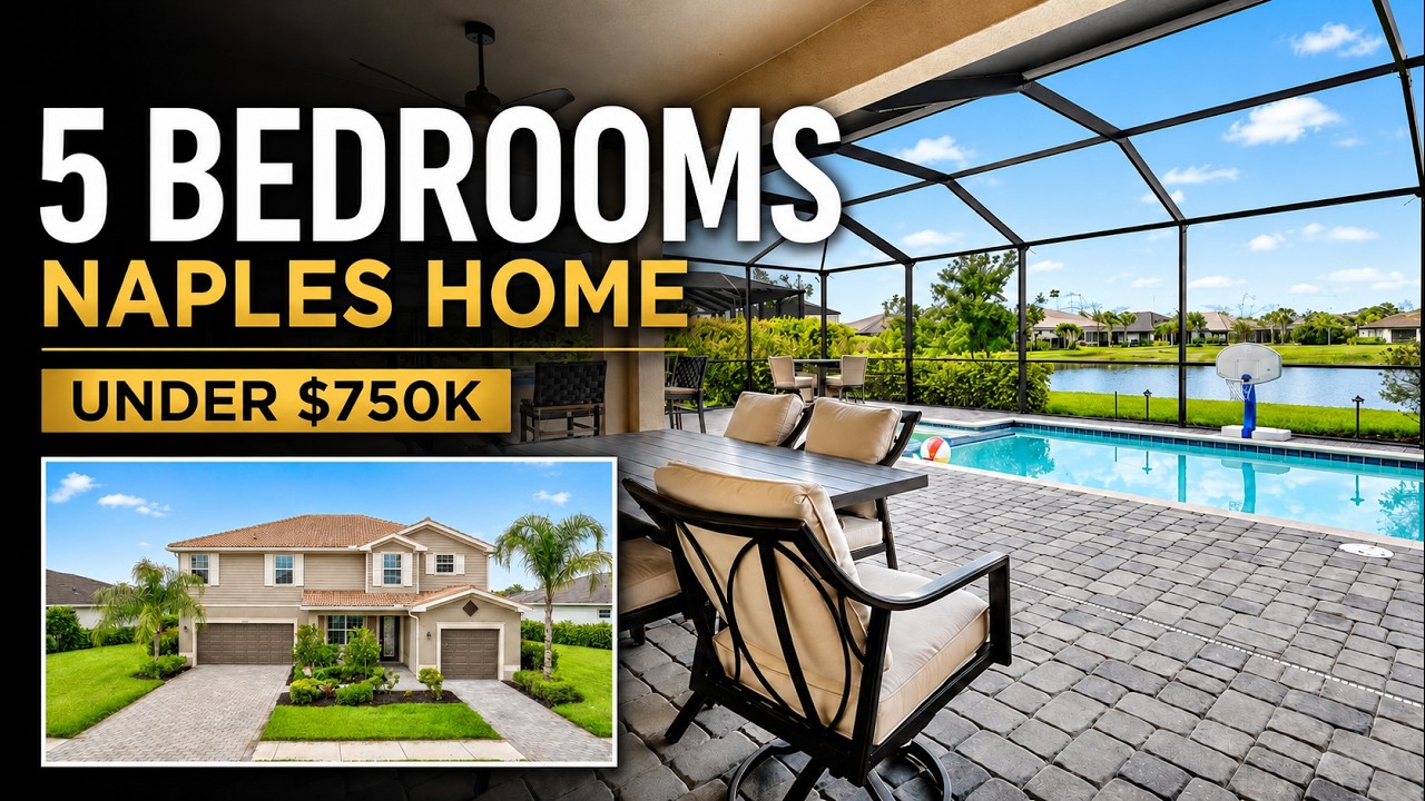 Naples New Listing Under $750K | 5 Bedroom Pool Home