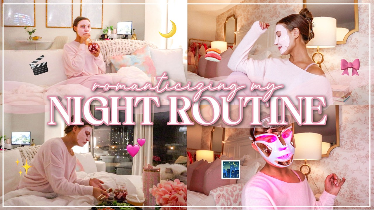 Romanticizing My Night Routine 💗 | Sushi, Movie Night, Face Mask, Aesthetic | Lauren Norris