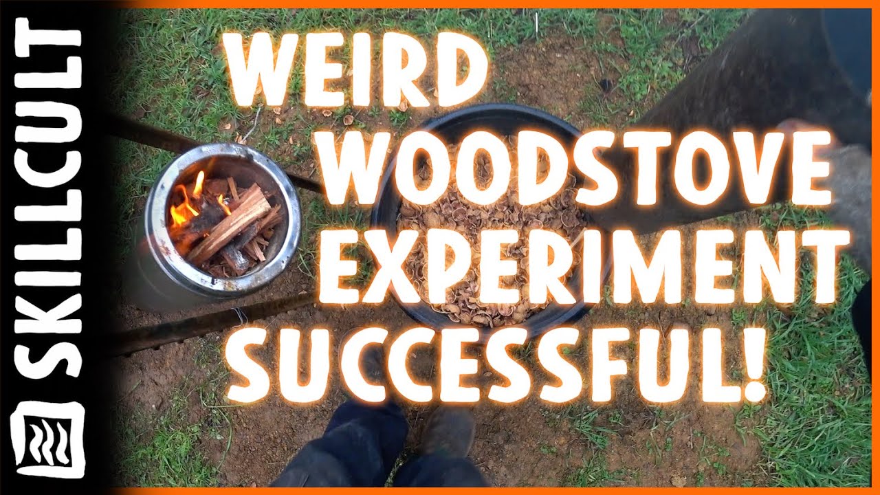 LOOKS LIKE IT WORKS!  45º Top Lit Up Draft Dragon Stove Concept (TLUD), Biochar