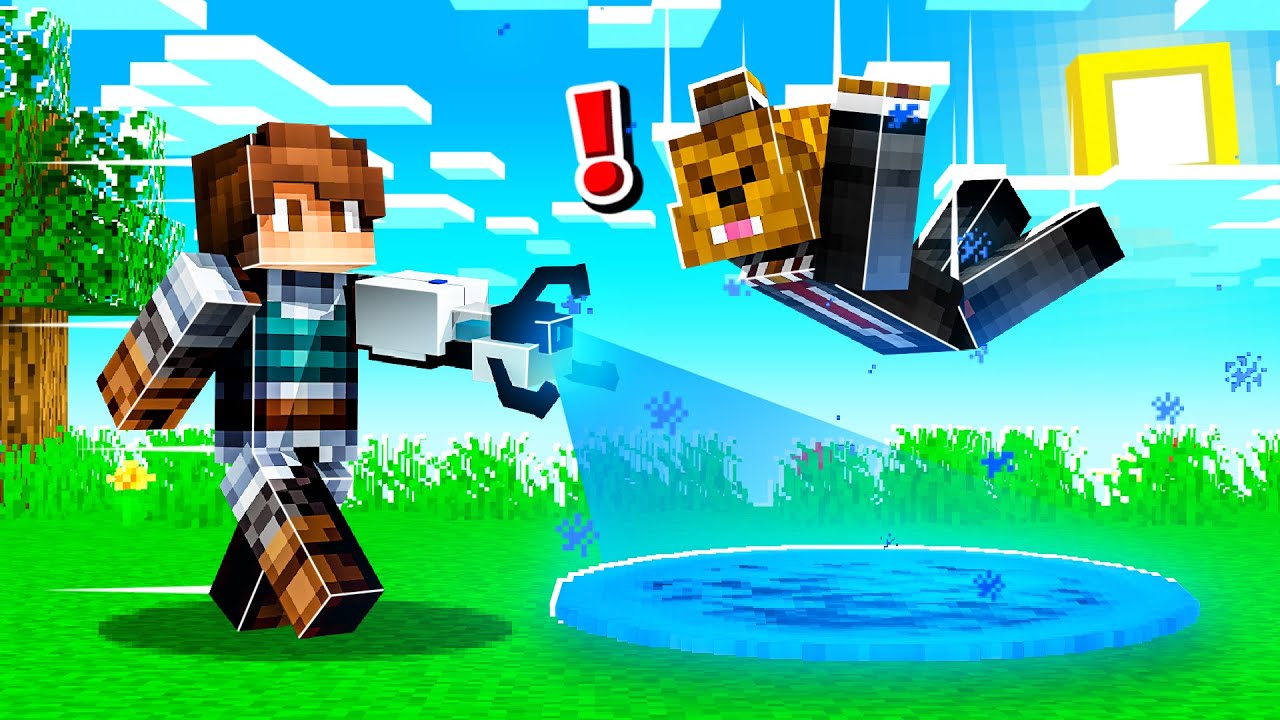 TROLLING him with a PORTAL GUN in Sky Factory!