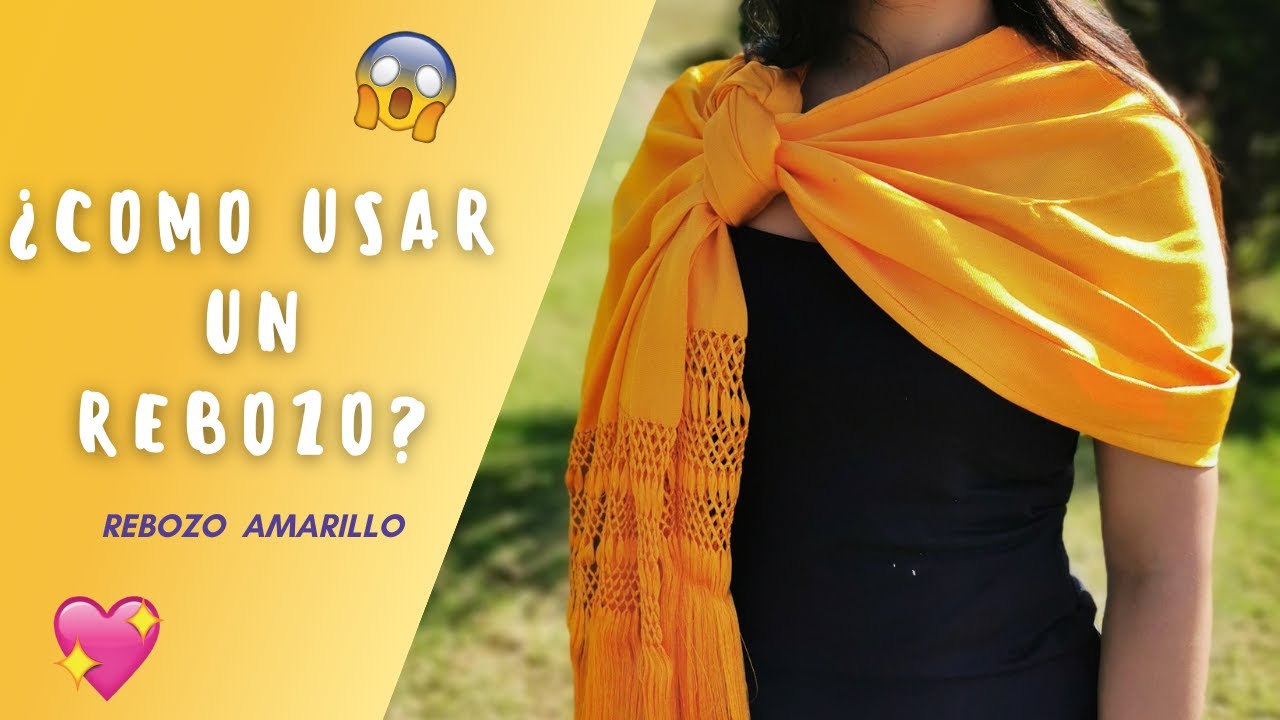 😱CÓMO HACER UN MOÑO CON UN REBOZO ✨ REBOZO AMARILLO 💛