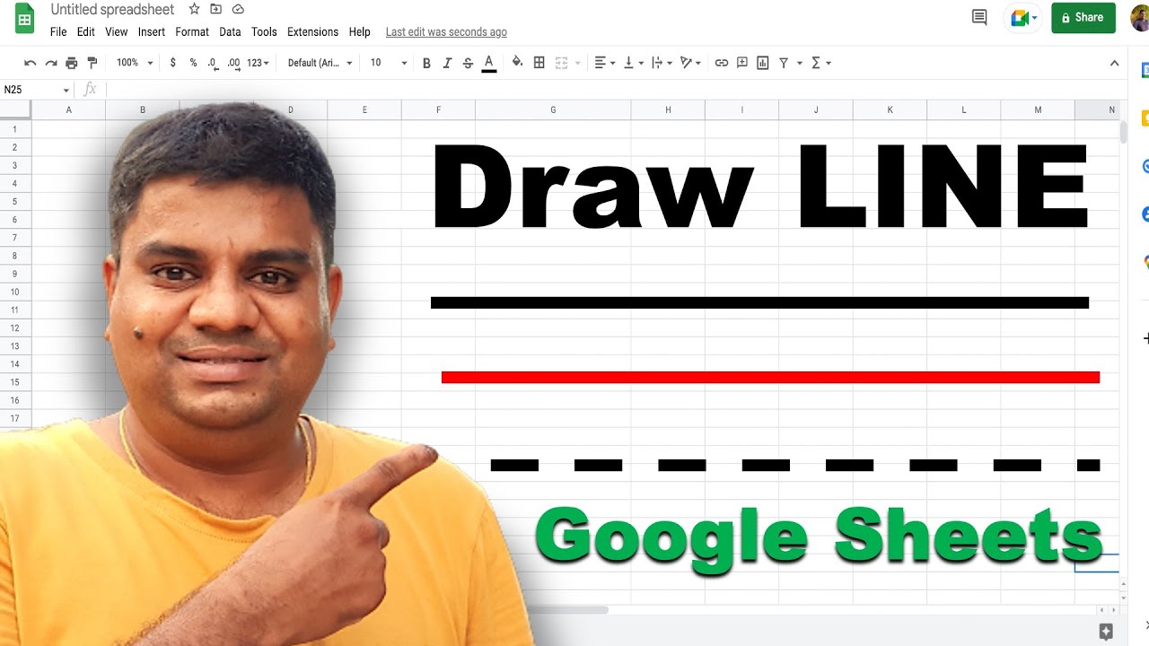 How to Insert a Line in Google Sheets