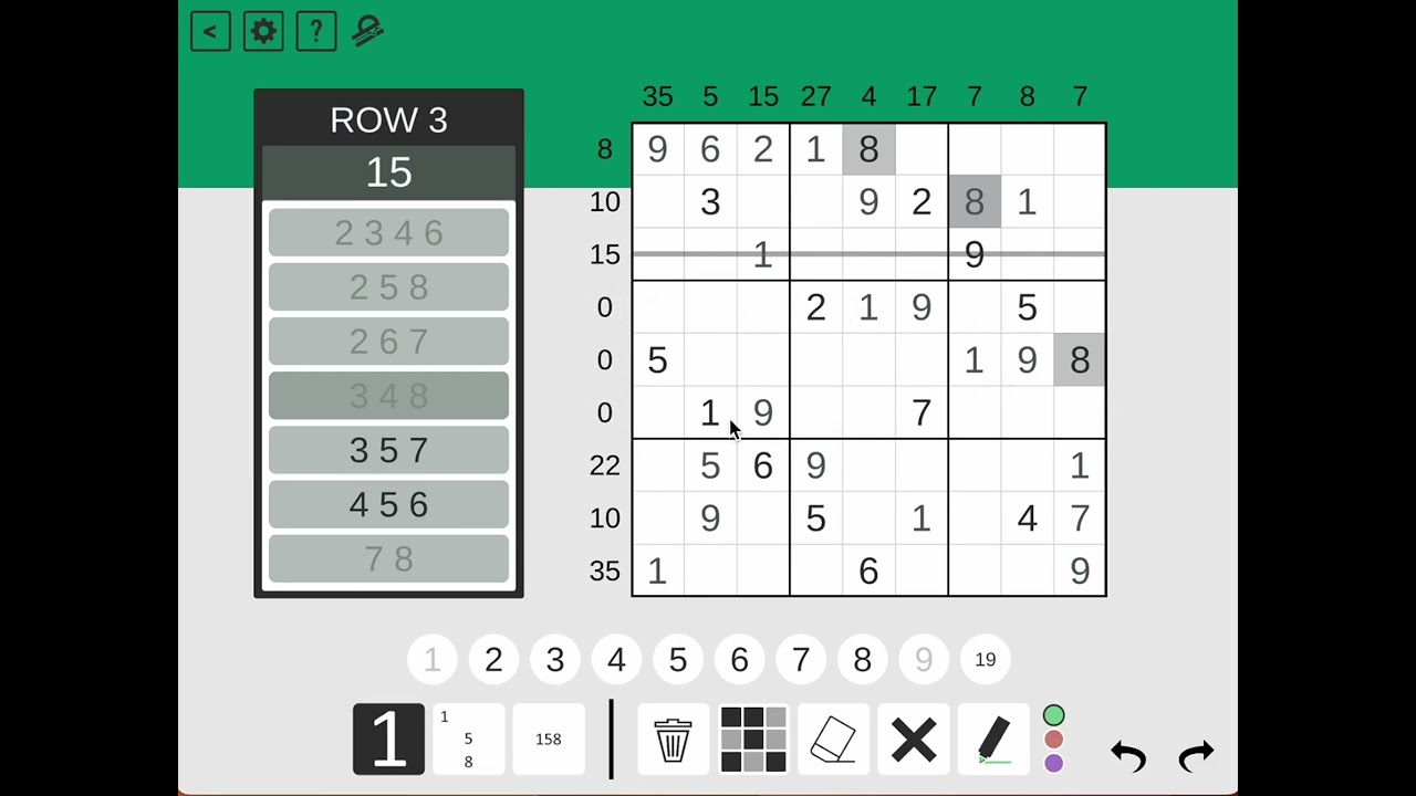 ASMR Logic ~ Sandwich Sudoku ~ Level 1