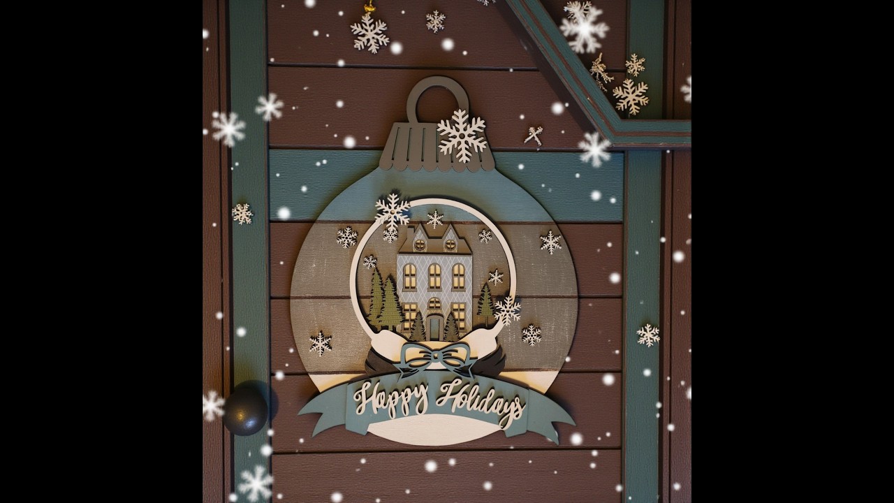 DIY Christmas Paint-Along 🎄 Happy Holidays Ornament Door Hanger