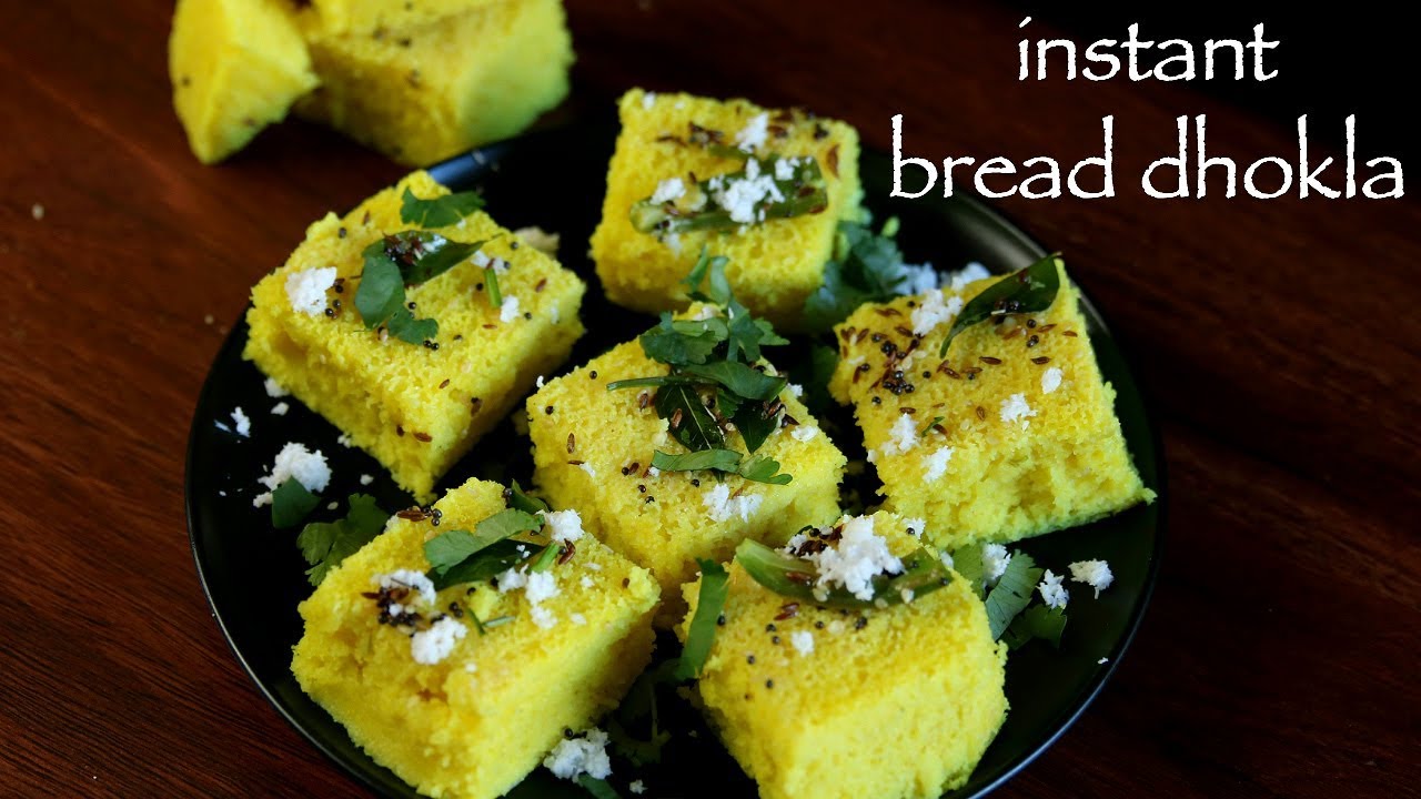 bread dhokla recipe | instant bread dhokla | quick & easy bread dhoklas