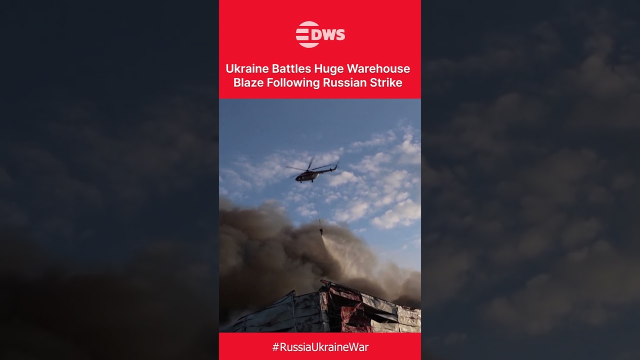 Massive Fire Near Kyiv After Reported Russian Missile Attack | DWS News | AH1C