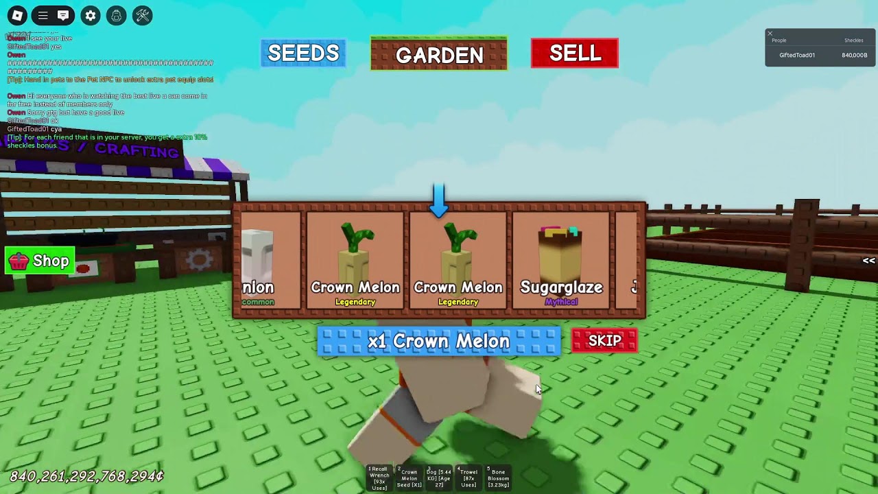 🔴*LIVE*  Grow a Garden (road to 7300 subs)