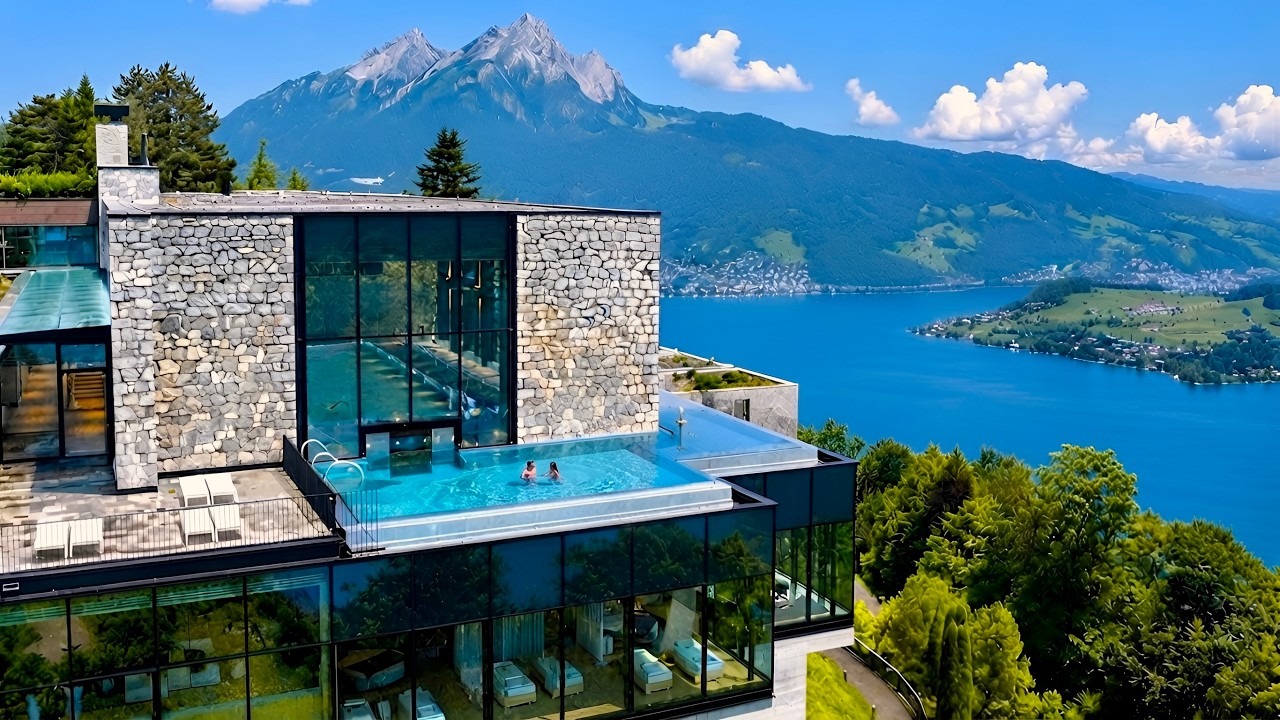 B&uuml;rgenstock Resort | Najbardziej luksusowy hotel w Szwajcarii (pełna wycieczka w jakości 4K)