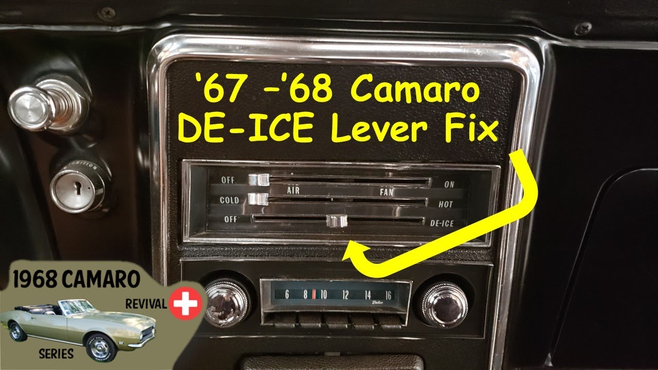 How to Repair a Broken De-Ice Lever on a 1967 -1968 Chevy Camaro. #chevy