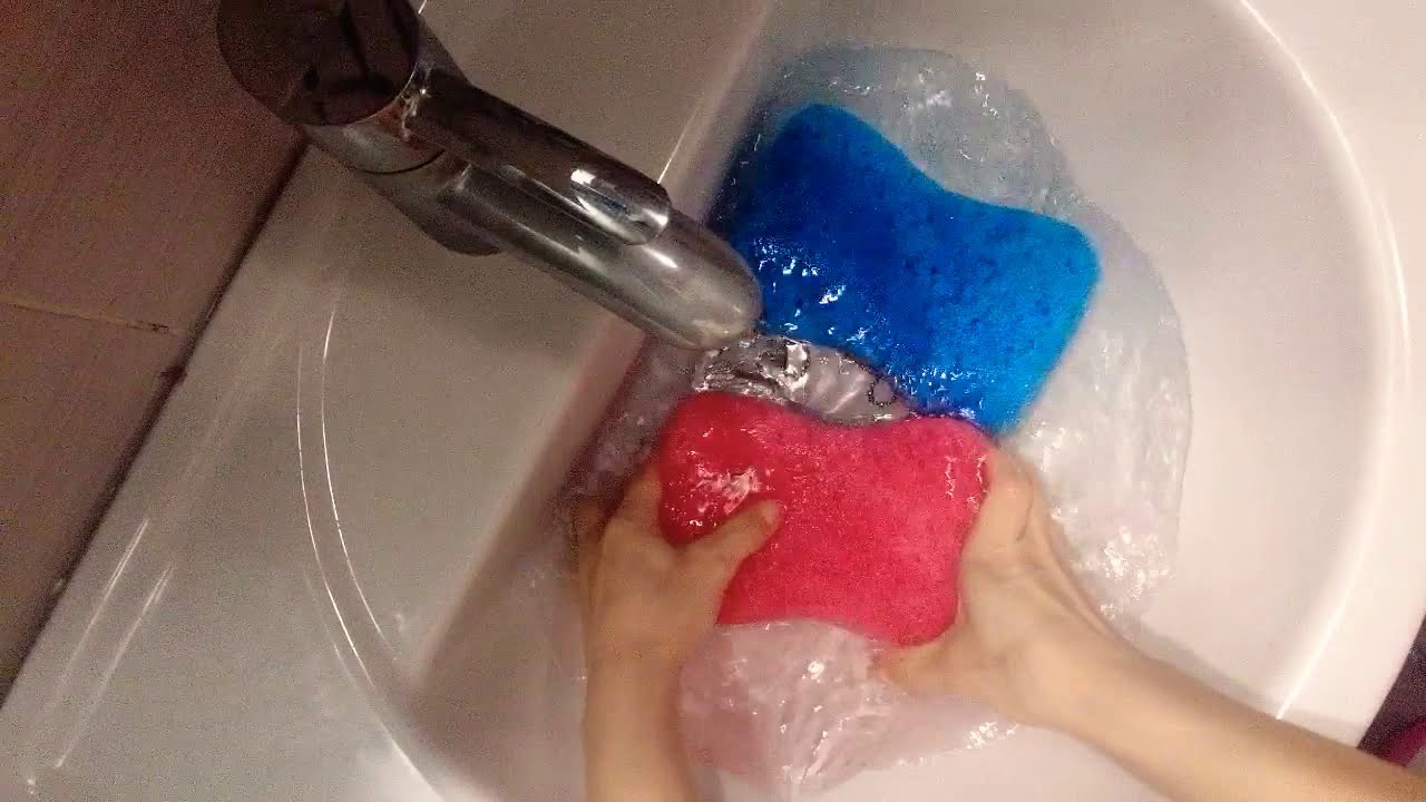 ✨Super fizzy new sponges✨ & magic water | Asmr sponge squeezing