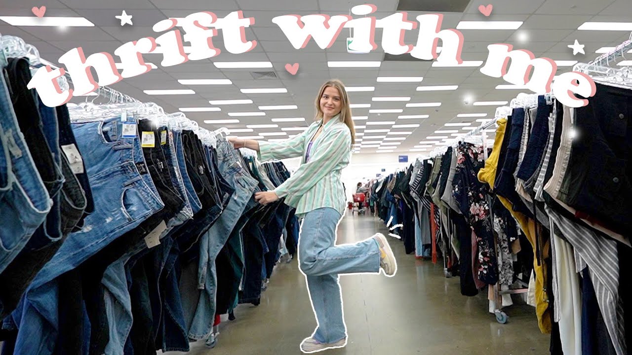 thrifting for my DREAM PINTEREST WARDROBE (everything's 50% off!) thrift with me + try on haul