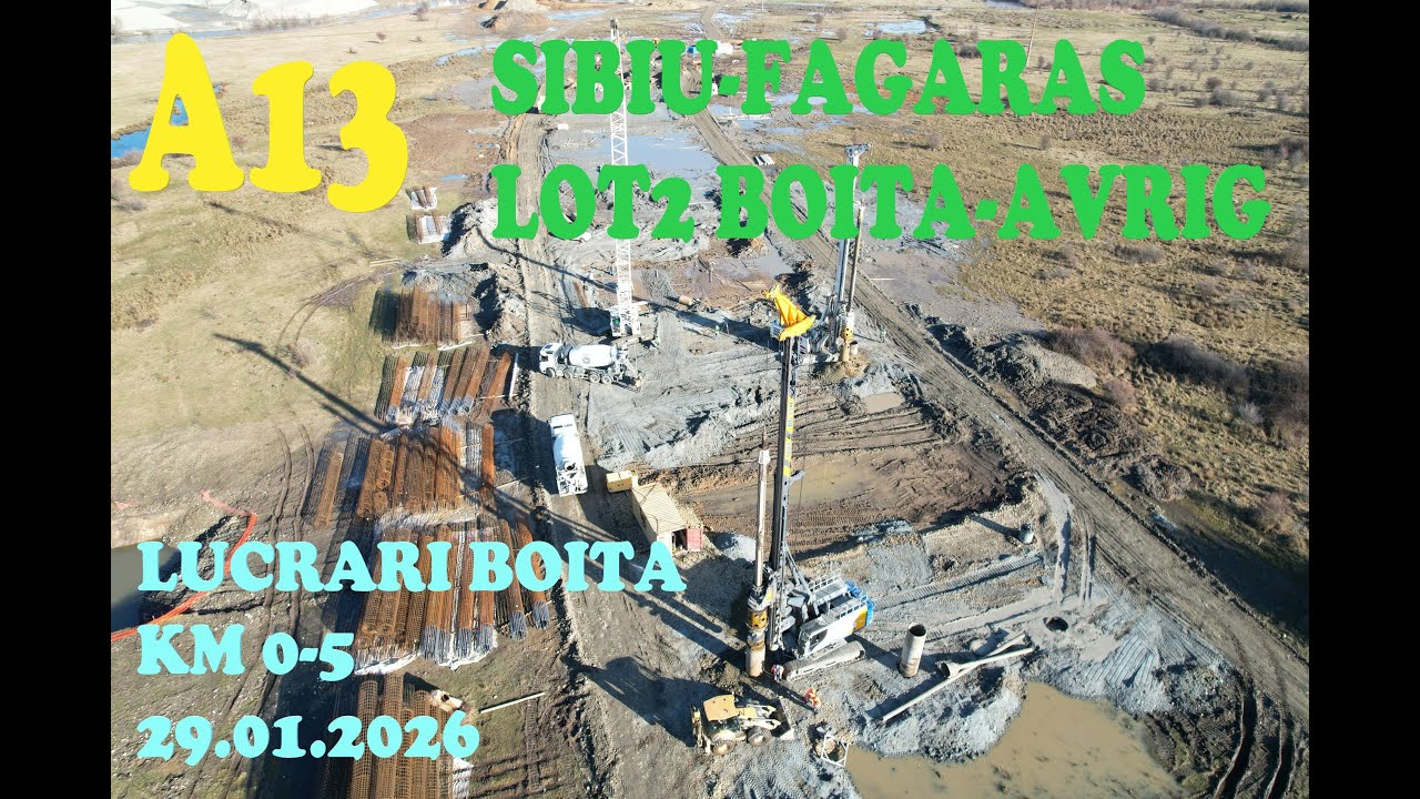 Autostrada A13 Sibiu Făgăraș llot1 Boița Avrig  lucrari Boița  km 0-5 29 01 2026 #autostrada 