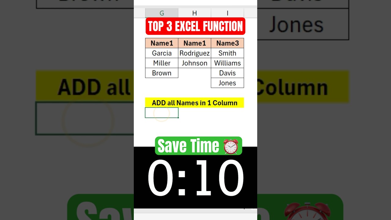 Test Your Excel Skills: 3 Essential Functions for Big Data 📊 #excelfunctions