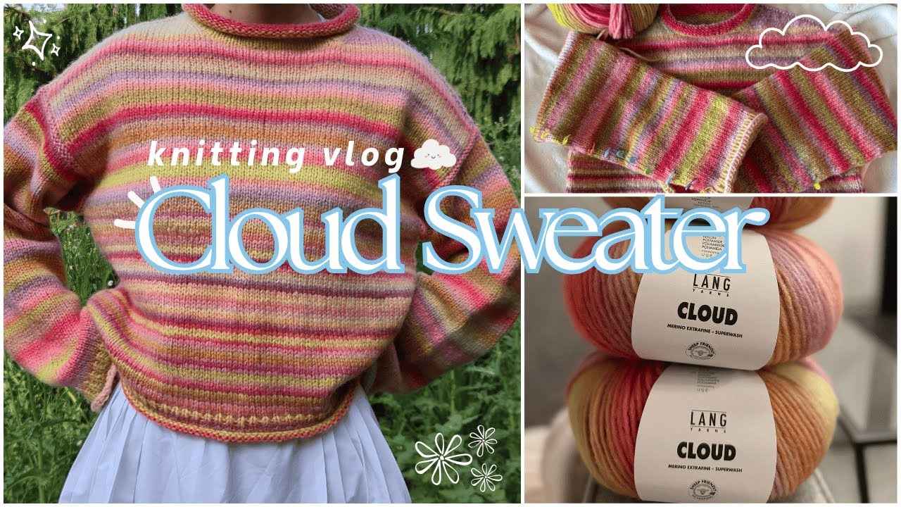 📷 knitting | Cloud Sweater☁️- a short cozy vlog, knitting with Lang Yarns Cloud | vlog ep.3