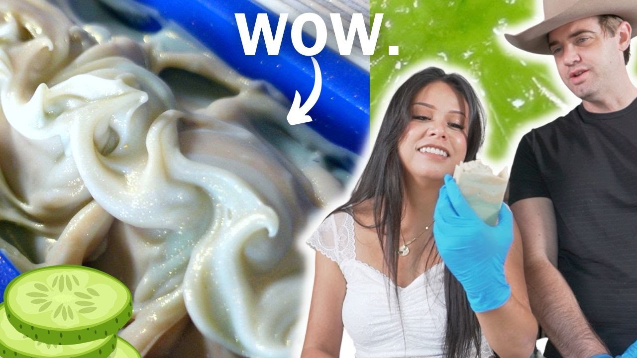 Making SOAP with FRESH CUCUMBER!