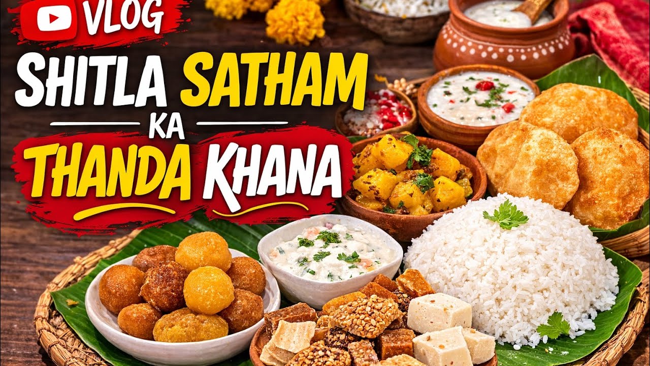 Shitla satham ka Thanda khana ban gaya☺️😊
