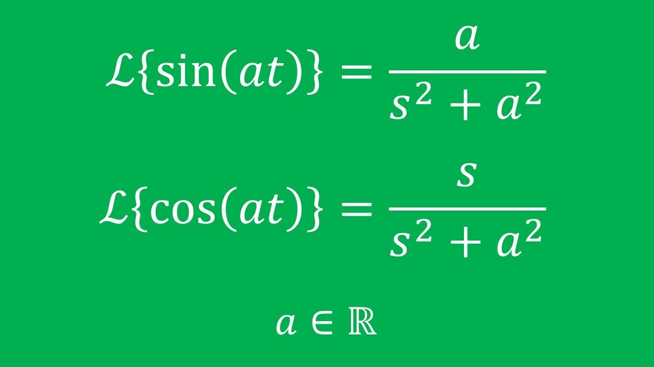 The Laplace Transform of sin(at) and cos(at) (Proof)