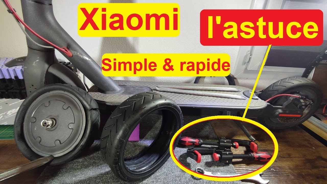 Remplacer / réparer FACILEMENT le pneu avant sur trottinette Xiaomi, le Tuto complet !