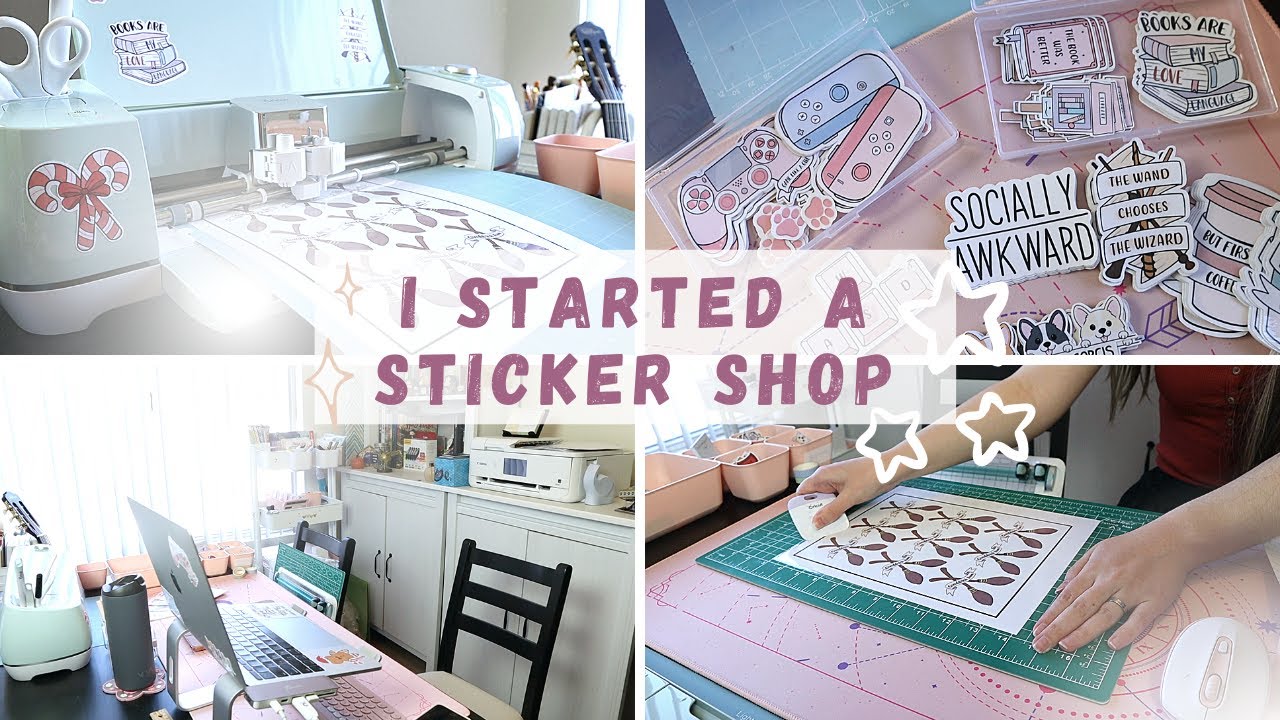 I Started a Sticker Etsy Shop! ✨ How I make my stickers + supplies used