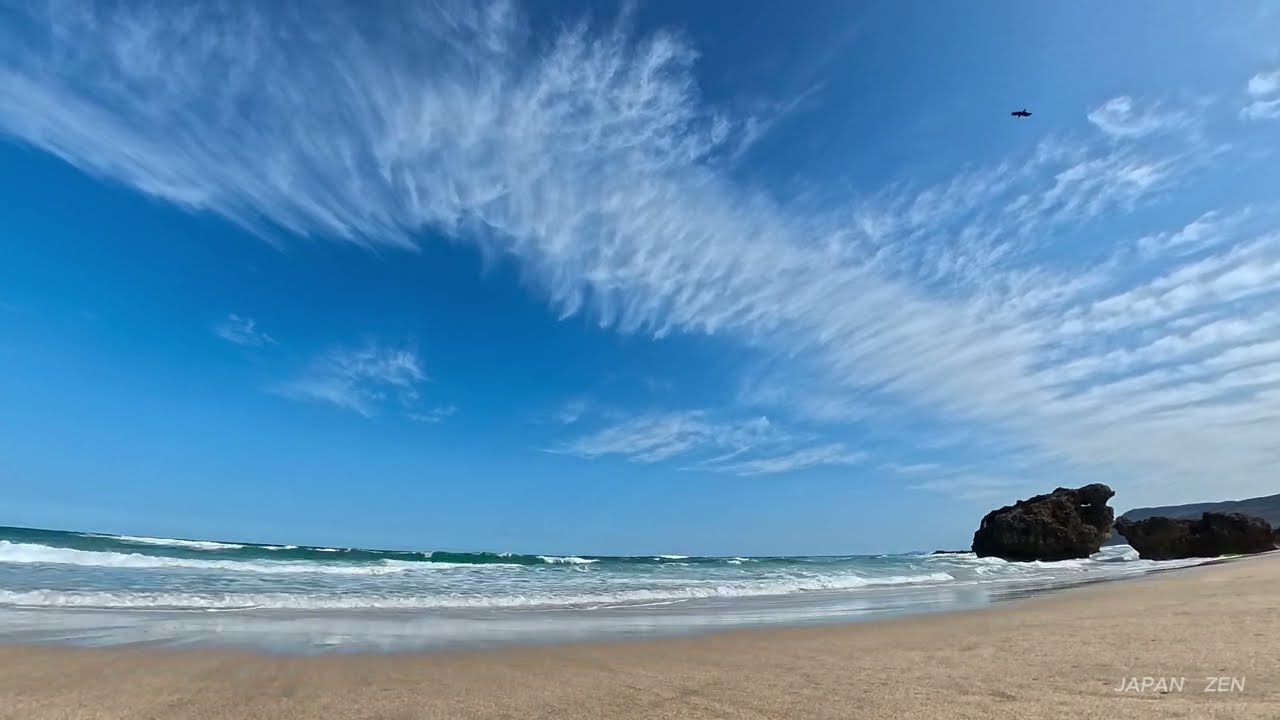 1 Hour of Zen Wave Sounds | Wild Ocean at Ohama Beach, Yamaguchi Japan1時間の禅の波音｜山口県・大浜海岸の荒波