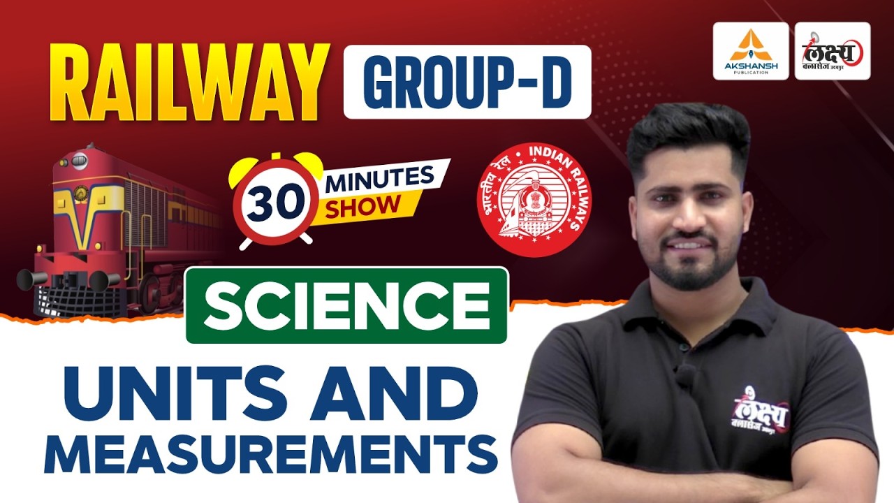 Railway Group D Science Classes | Units & Measurements (मात्रक एवं मापन) | Physics by Rahul Sir