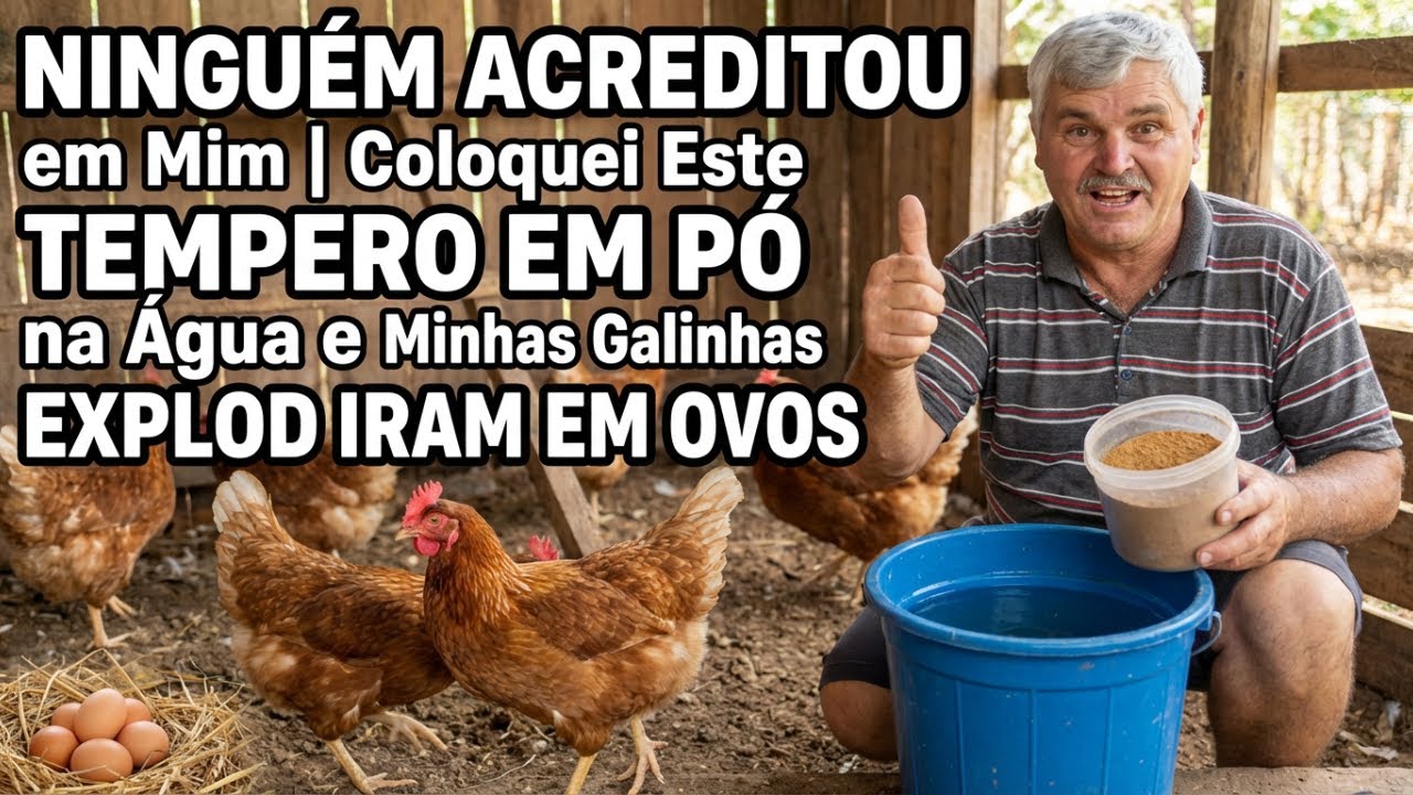 Ninguém acreditou em mim   Coloquei este tempero em pó na água e minhas galinhas explodiram