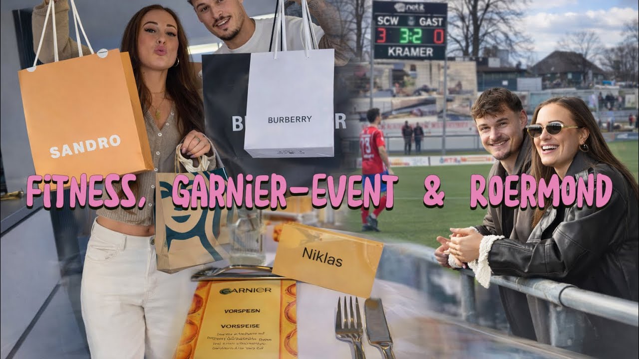 WIR WAREN AUF EINEM GARNIER EVENT UND IN ROERMOND SHOPPEN 🛍️  GRETA UND UNSER FITNESSGERÄT 💪🏼