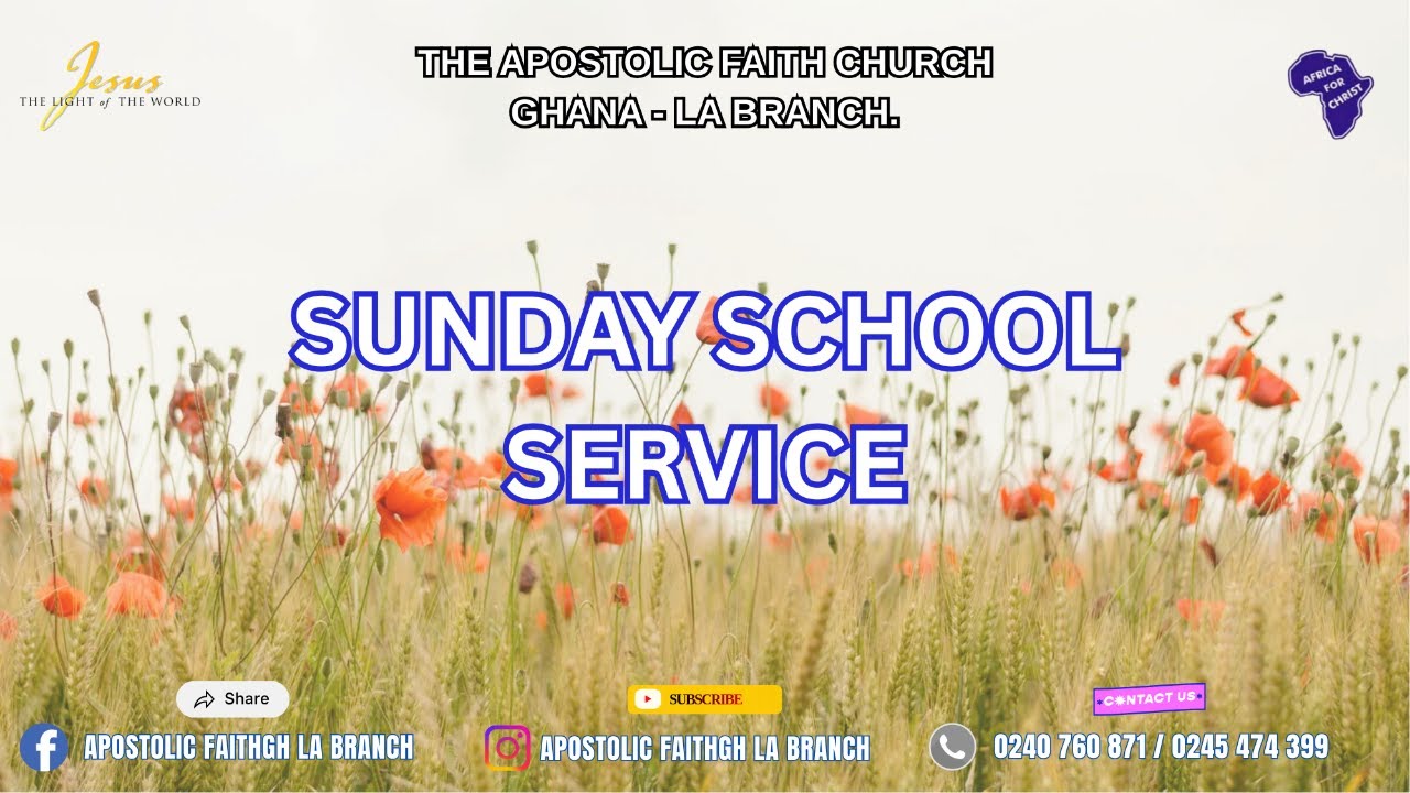 SUNDAY SCHOOL || JUDGEMENTS OF HAIL, LOCUSTS AND DARKNESS II 25-01-2026