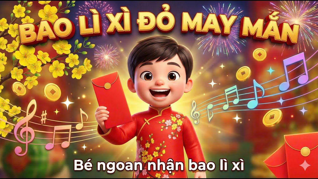 Bao Lì Xì Đỏ May Mắn - Bài Hát Thiếu Nhi Tết Sôi Động Bé Vui Cả Ngày!