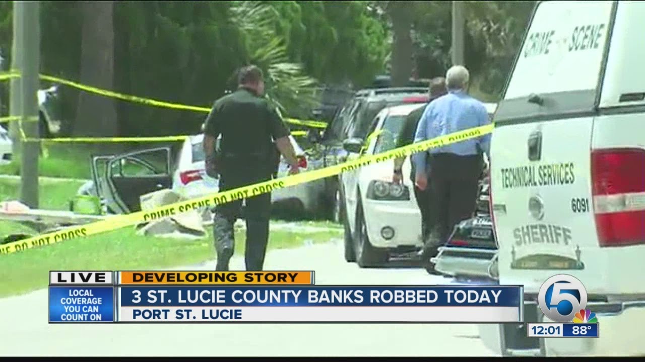 Three bank robberies in St. Lucie County, 5 suspects arrested