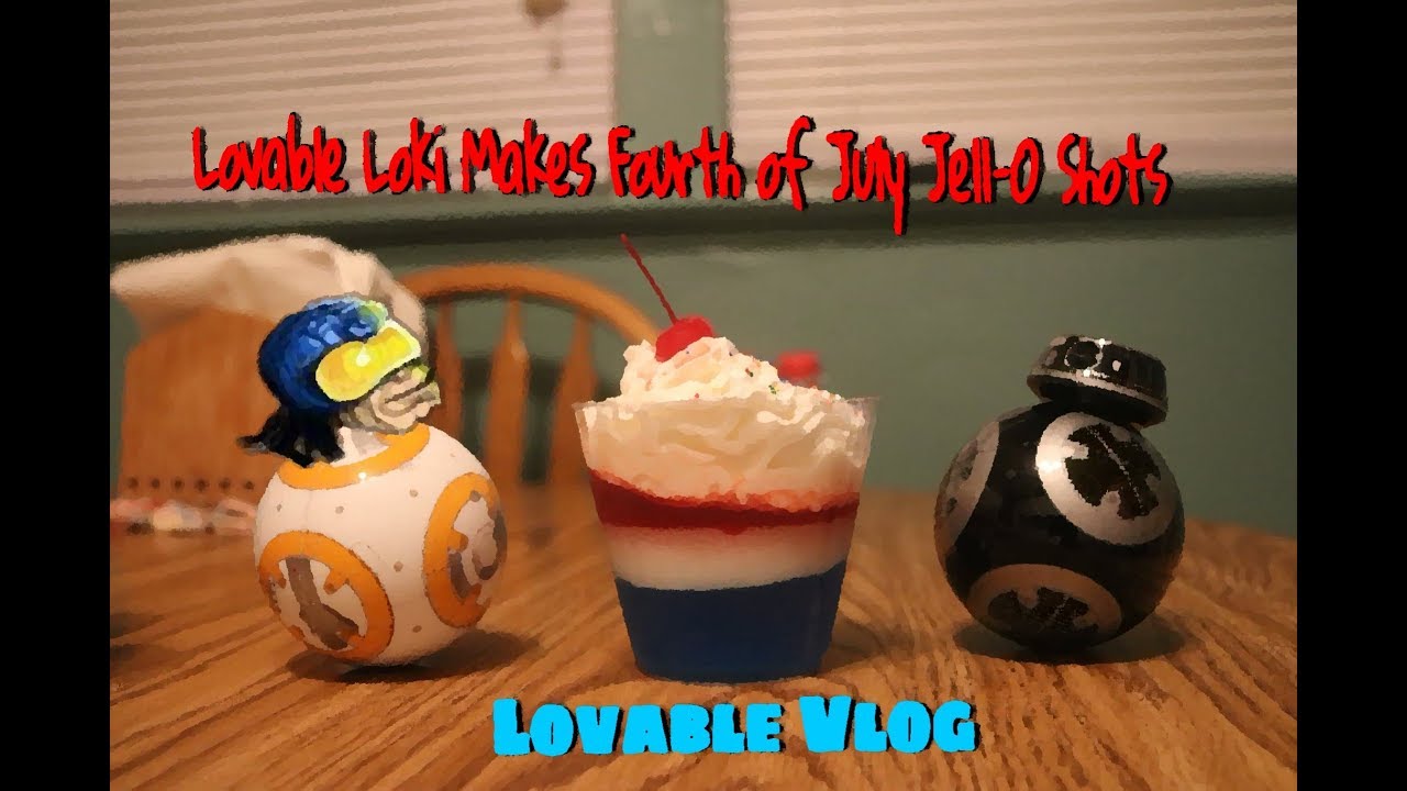 Lovable Loki Makes Fourth of July Jello Shots