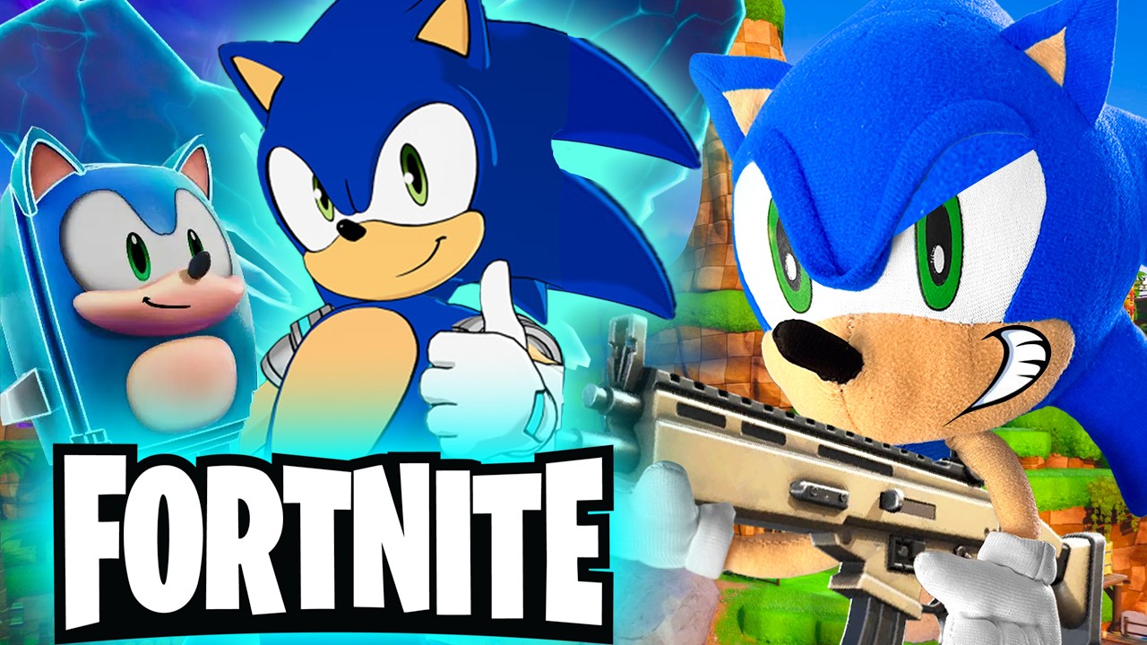 Соник играет в Fortnite!