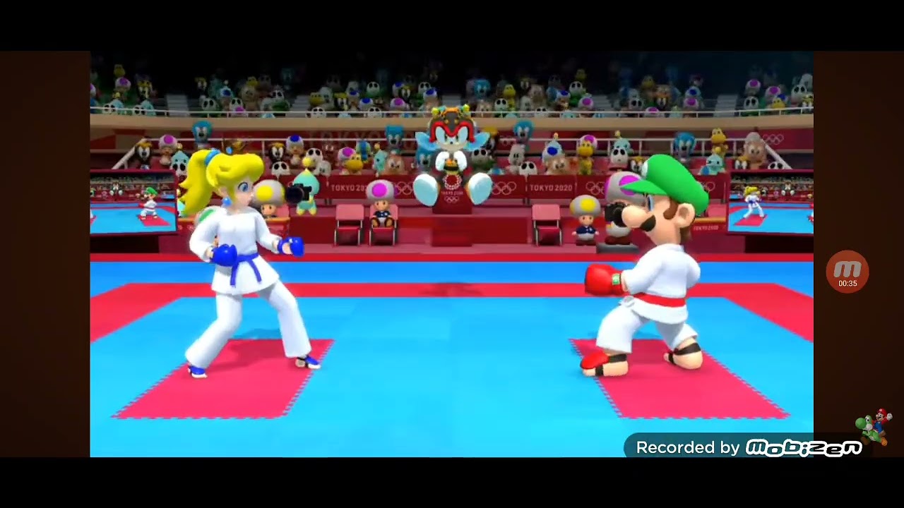Princess Peach Vs Luigi Karate Mario and Sonic At The Olympic Games Tokyo 2020 