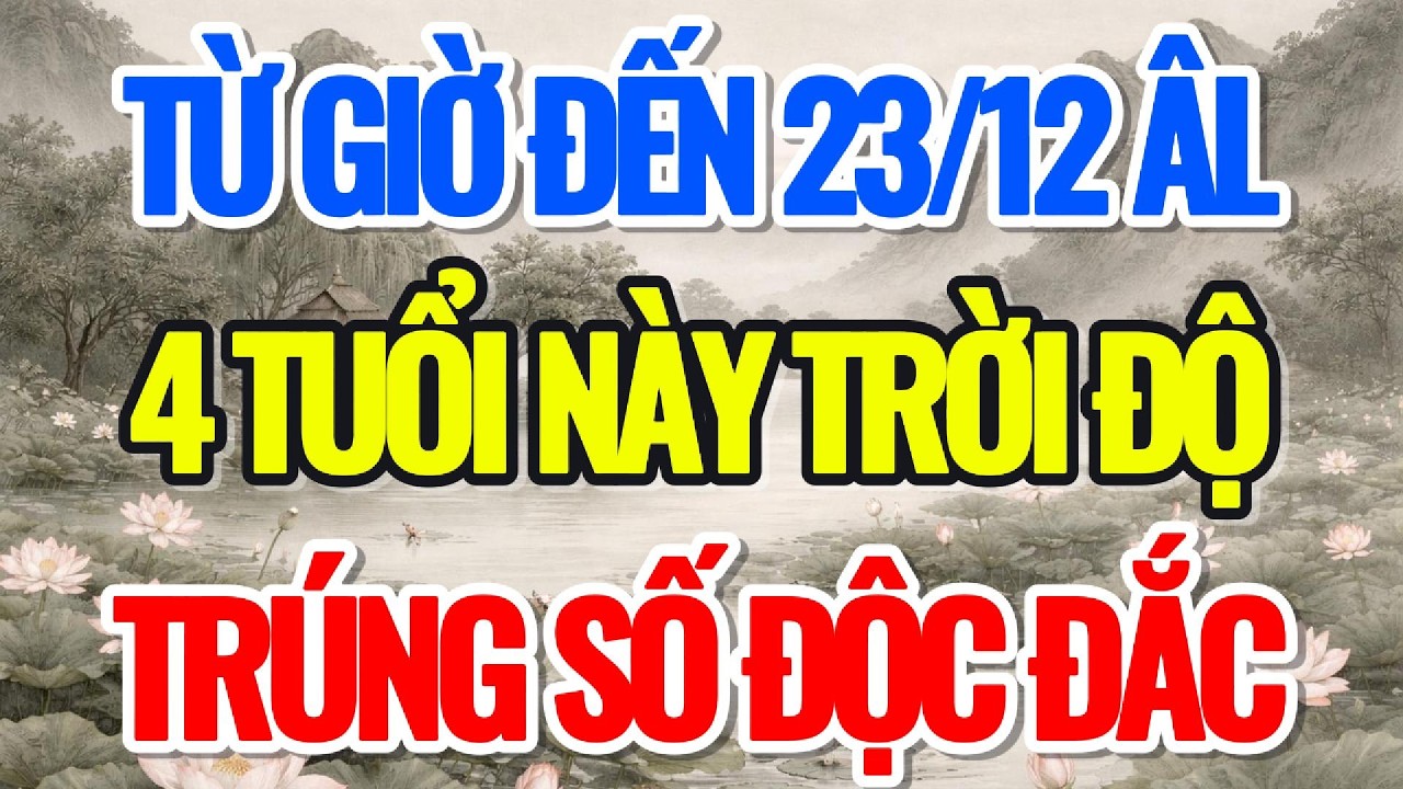 TỪ GIỜ ĐẾN 23 THÁNG CHẠP, 4 TUỔI NÀY TRỜI ĐỘ, TRÚNG SỐ ĐỘC ĐẮC - Lời Phật Dạy #loiphatday #phongthuy