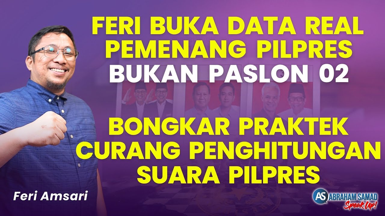 Feri: Buka Data Real Pemenang Pilpres, Bukan Paslon 02 & Bongkar Praktek Curang Penghitungan Suara