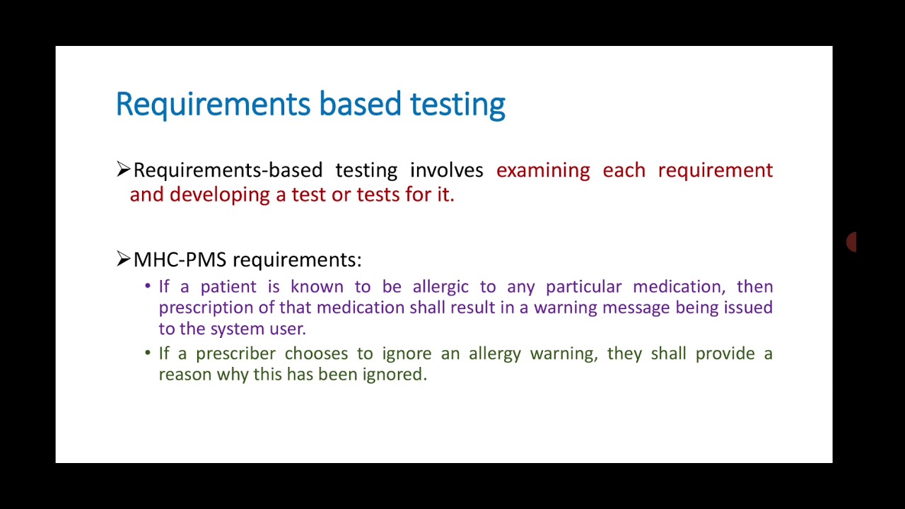 65 b. Requirements Based Testing