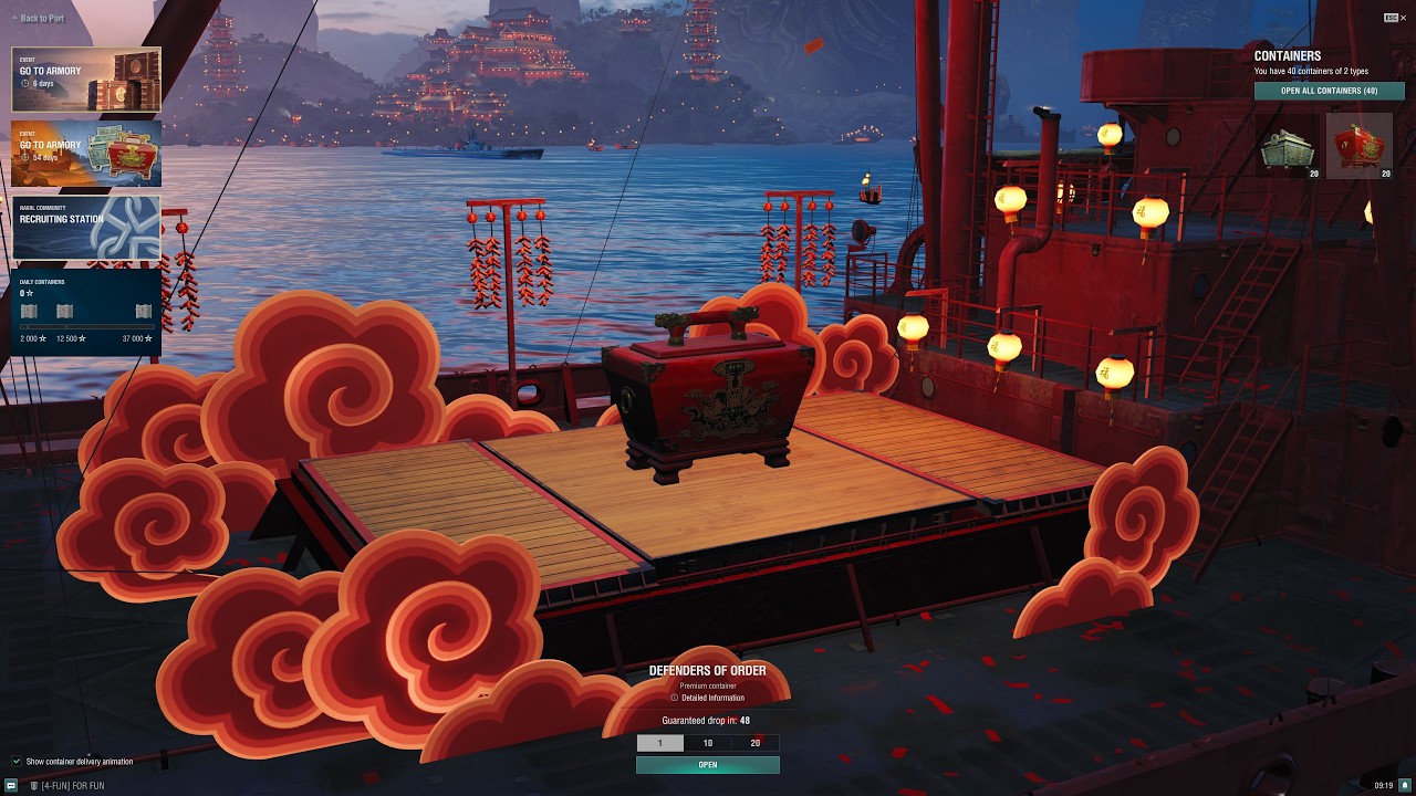 World of Warships: Open Defender of Order, Adherents of Nian's, Treasure Premium Container [2nd Roll
