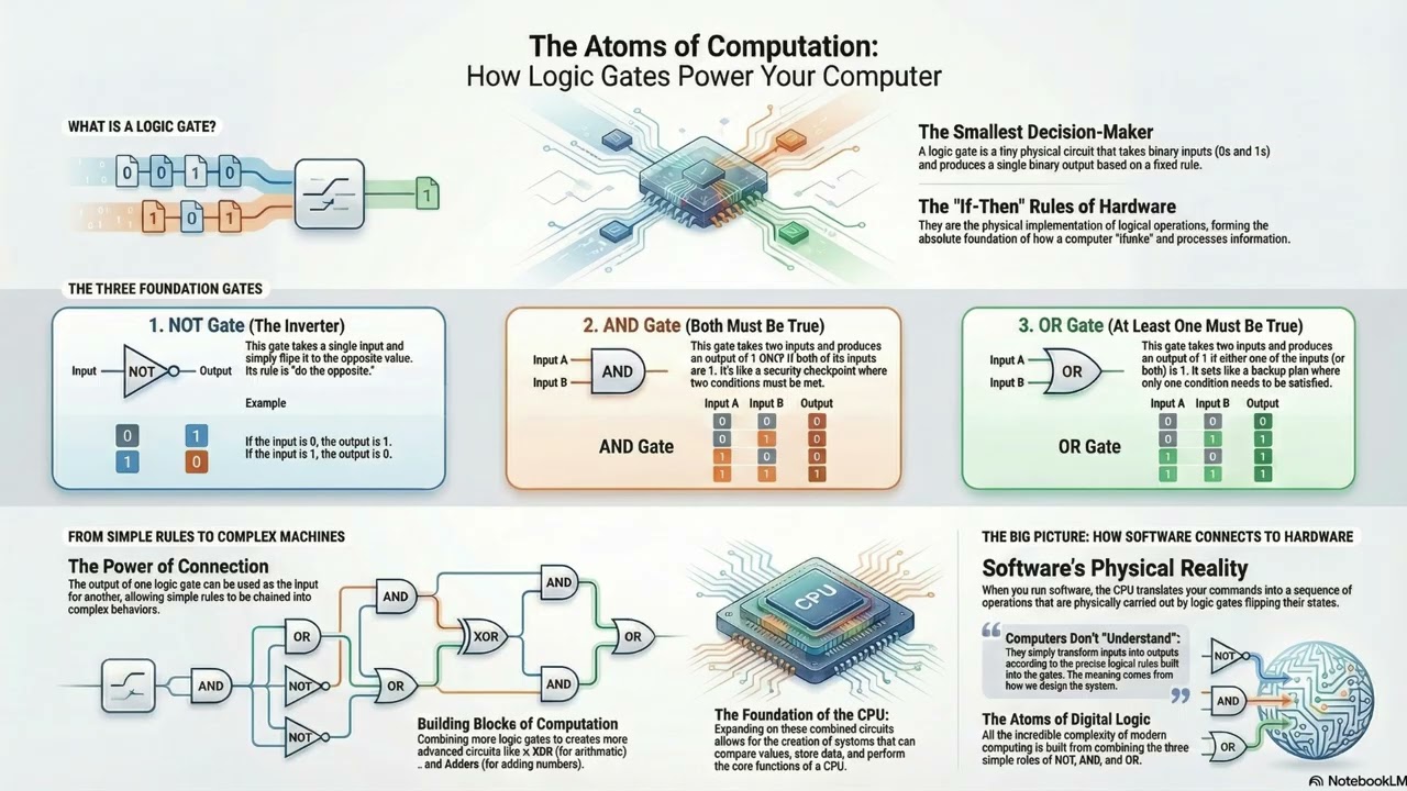 Logic Gates Explained: AND, OR, NOT (The Real Building Blocks of Computers)
