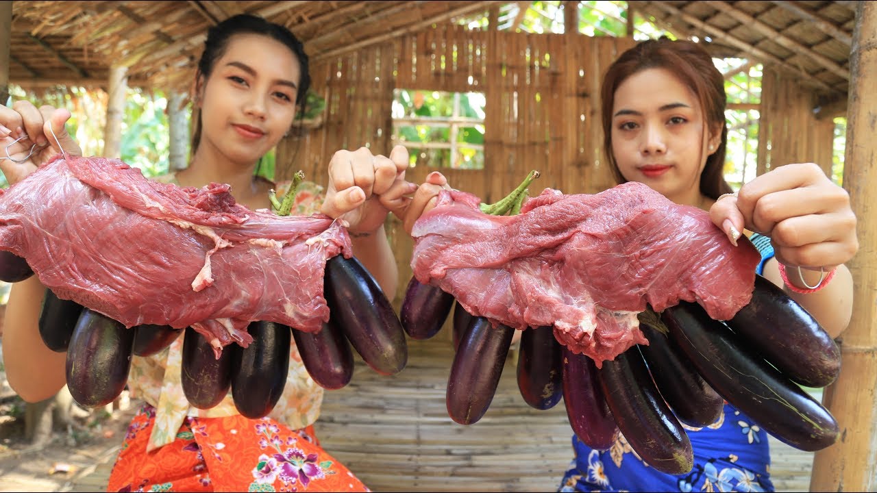 Yummy cooking beef with Egg plant recipe - Cooking skill