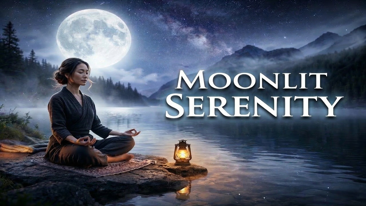 Moonlit Serenity 🌙 Deep Sleep Music | Tibetan Singing Bowl & Night Ambience