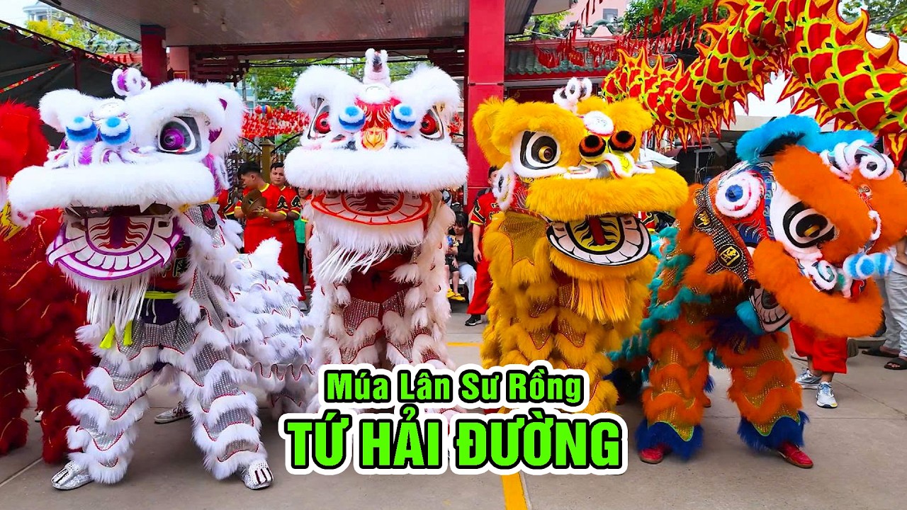 Múa Lân Sư Rồng Tứ Hải Cúng Chùa Bà Thiên Hậu Thủ Dầu Một nhân dịp Tết Bính Ngọ 2026