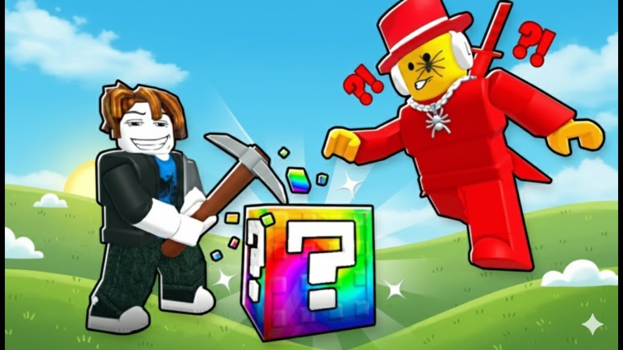 We found a glowy rainbow lucky block you won't believe what would happen when we open it
