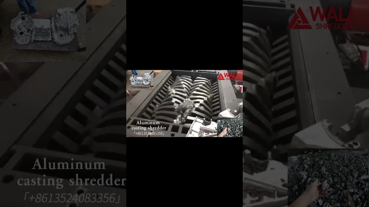 Amazing Shredder Machine Fast Crushing Everything Aluminum Cast Shredder