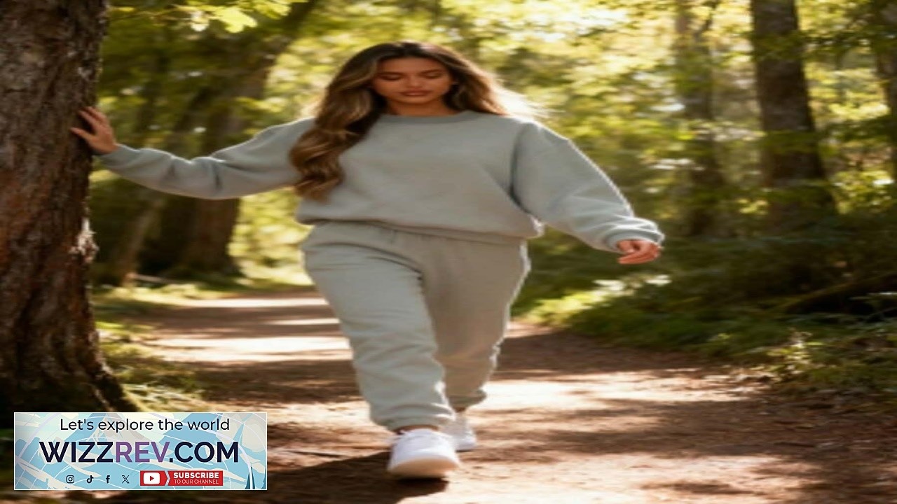 Women's Autumn And Winter Two Piece Suit Solid Color Simple Sweatshirt And Sweatpants