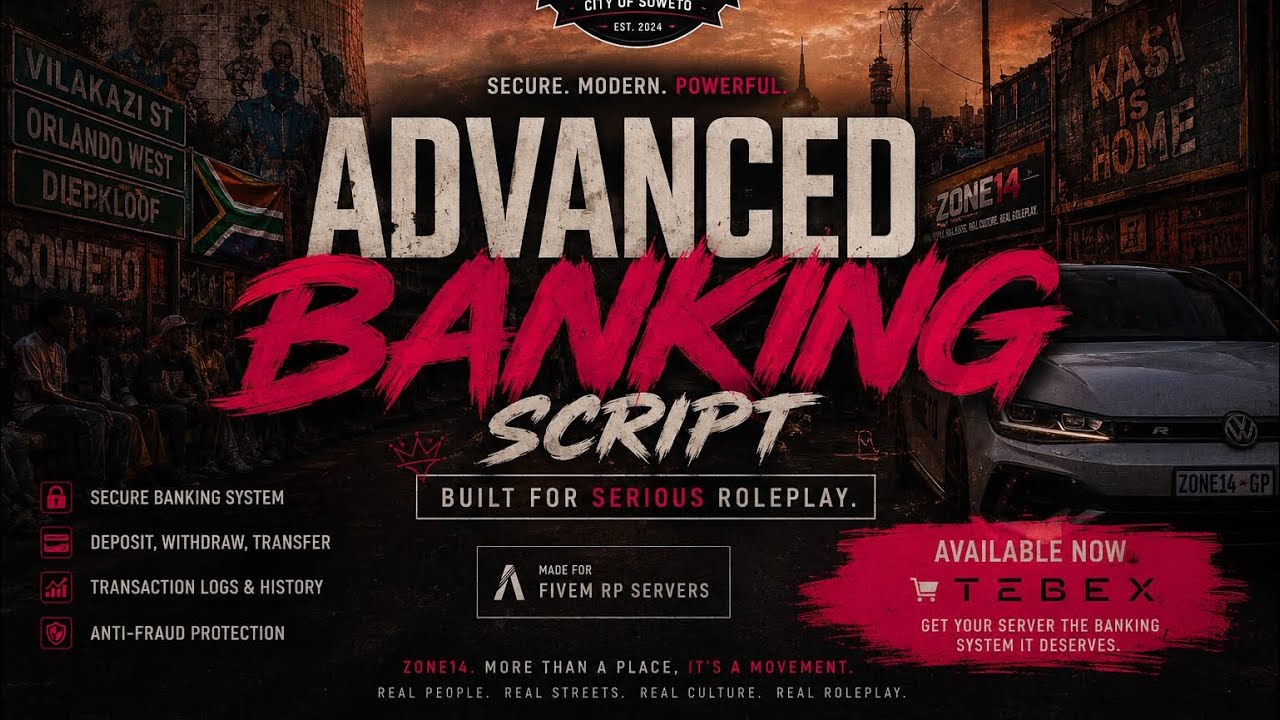 🚀 Zone14 Banking | The Ultimate FiveM Banking System for QBCore, QBX & ESX