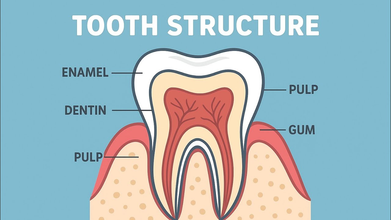 1.3  😁 Structure of Human Teeth | Enamel, Dentin, Pulp Explained