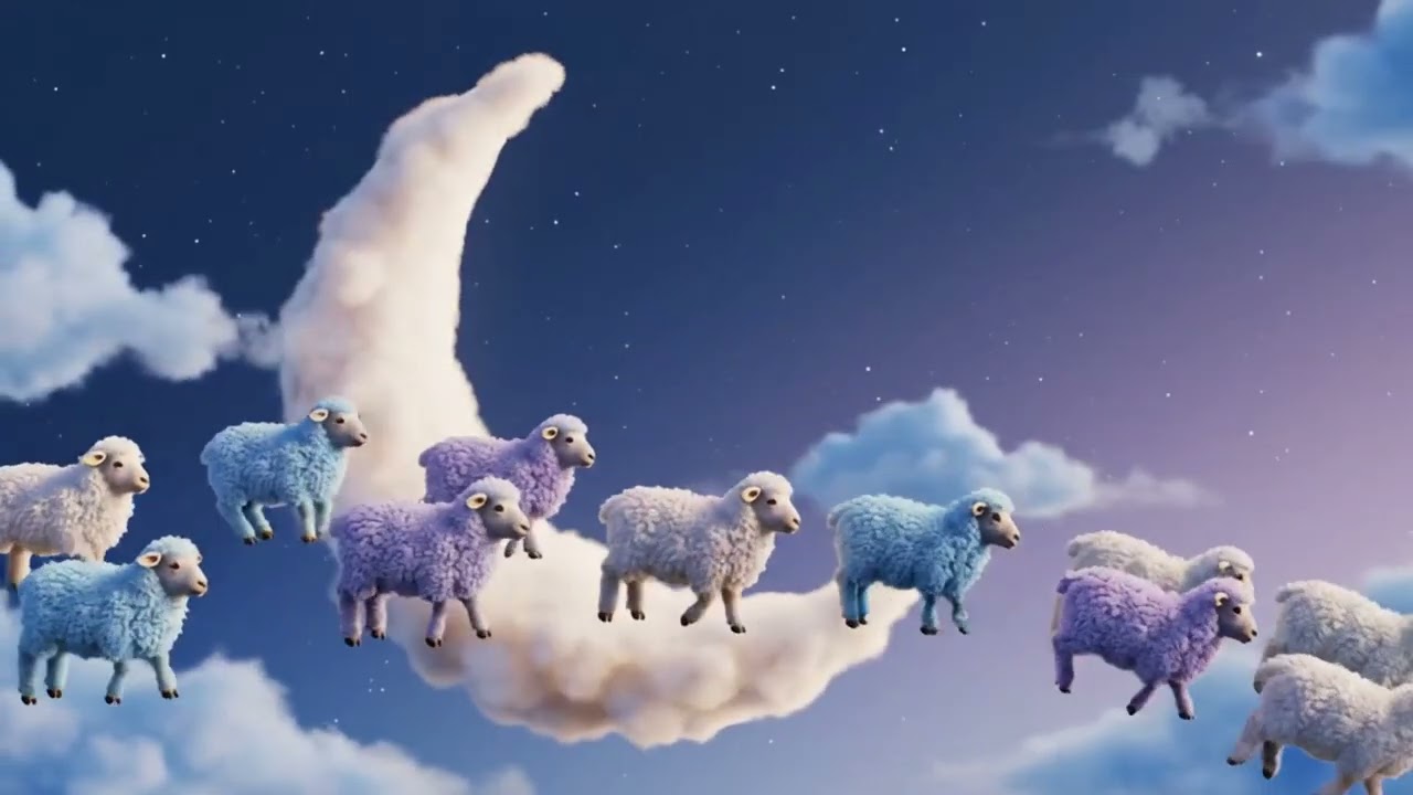 3 HOURS Counting Sheep Lullaby 🐑 Gentle Hypnotic Music for Baby Deep Sleep  Calming Sleep Aid