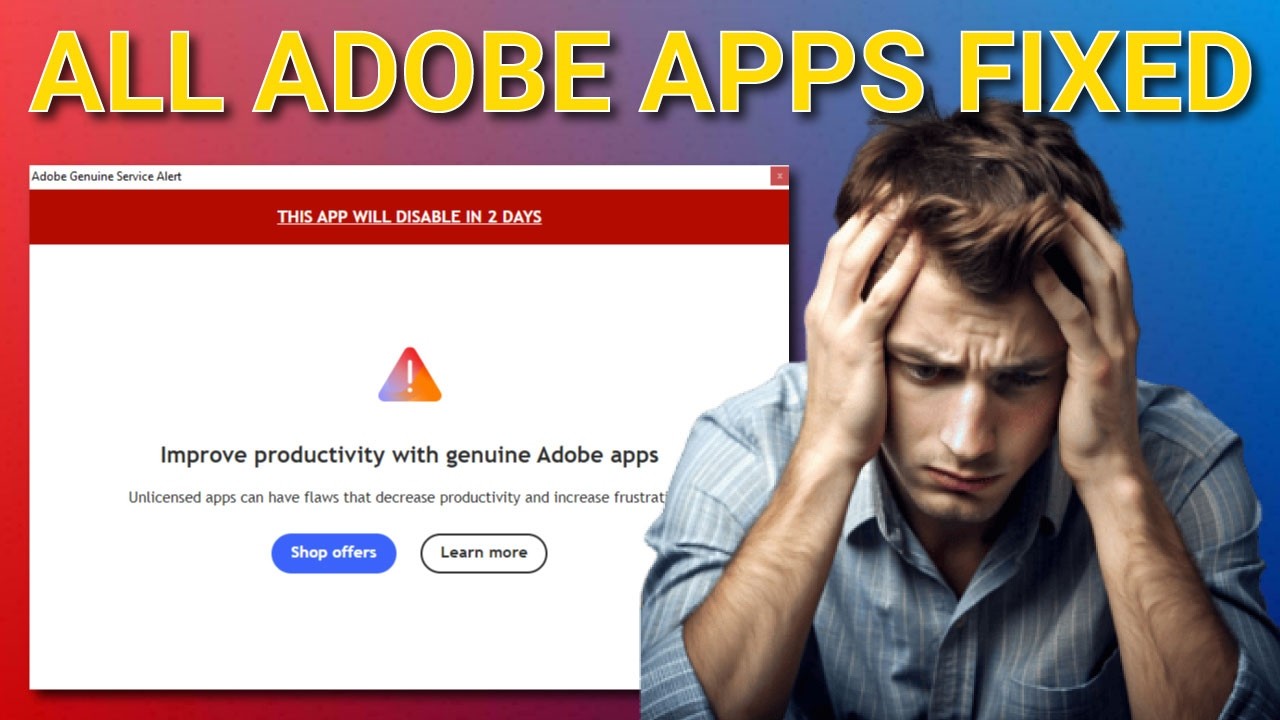 Adobe Genuine Service Alert Problem Solved in 3 Minutes | Bangla Tutorial