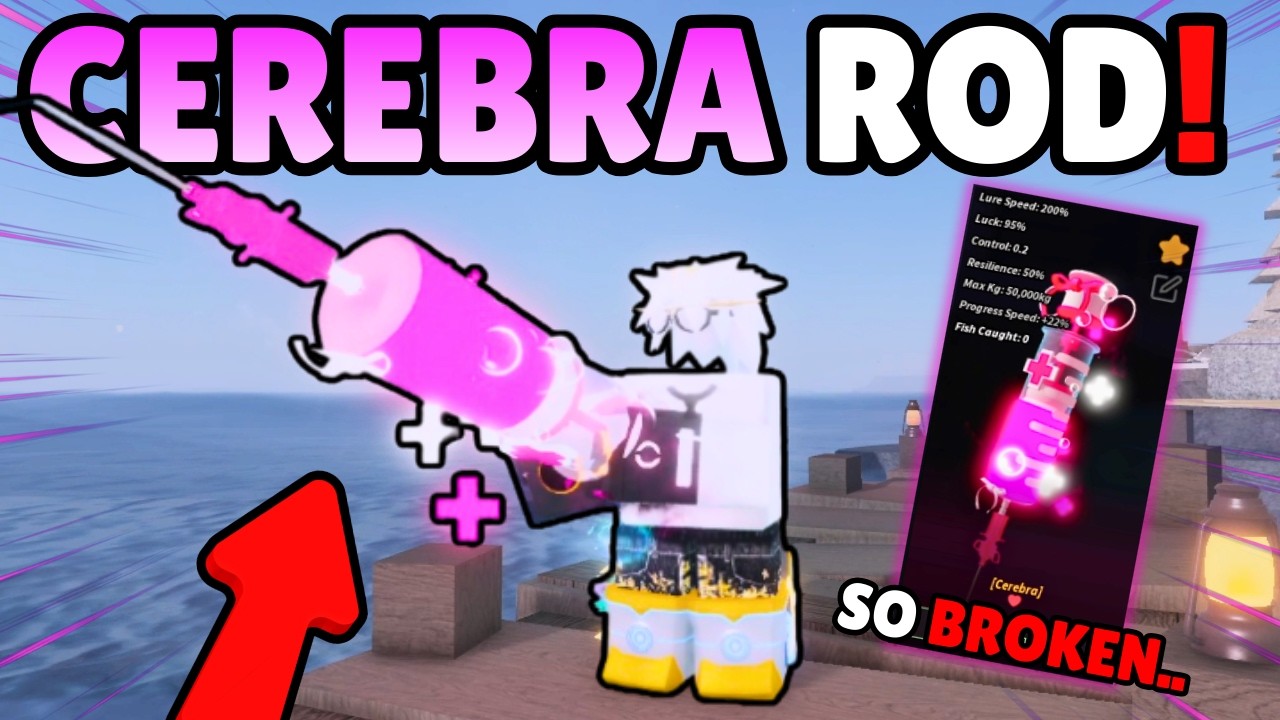 Obtaining NEW LIMITED CEREBRA Rod in Fisch! (DEV ROD!?)