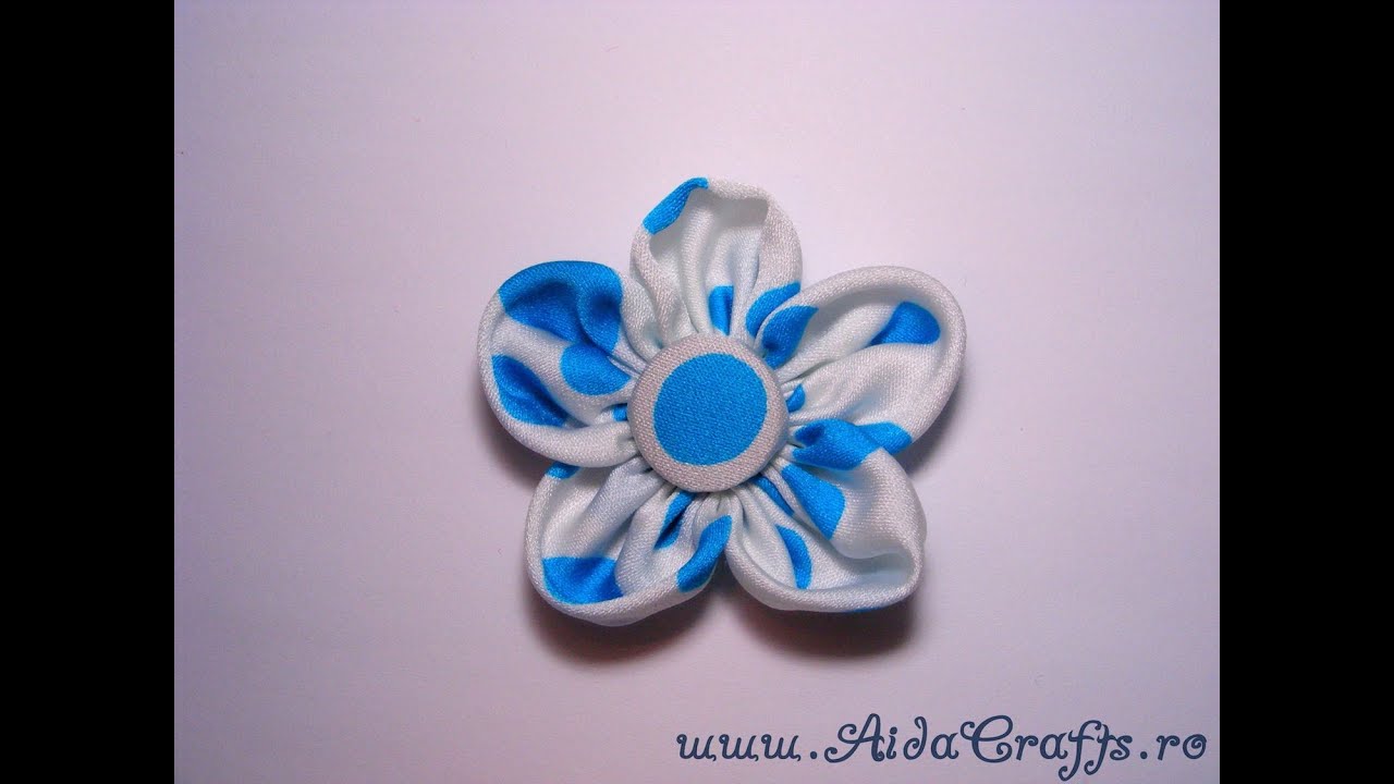 DIY ✿ Fabric Flower ✿ Floare Material ✿ AidaCrafts